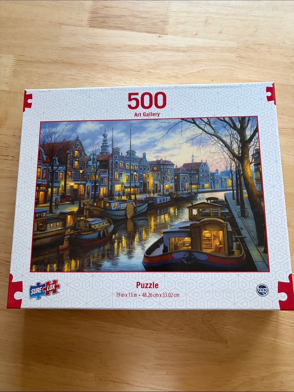 Sure-Lox 500-Piece Canal Evening Puzzle - White Box Art